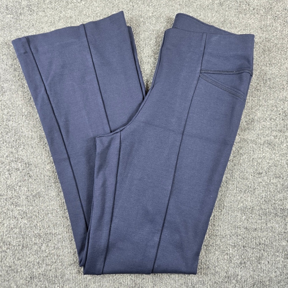INC International Concepts Flare Pants Womens 6 Navy Blue Pull On Trousers